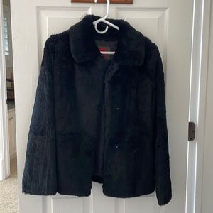 Bernardo collection Spanish rabbit fur coat